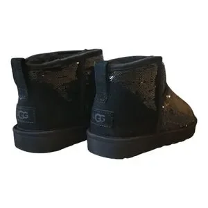 NIB UGG Classic Ultra Mini Mirror Ball Wild Grape Boots Size  UGG classic ultra mini mirror ball NIB Size 8 main image 2